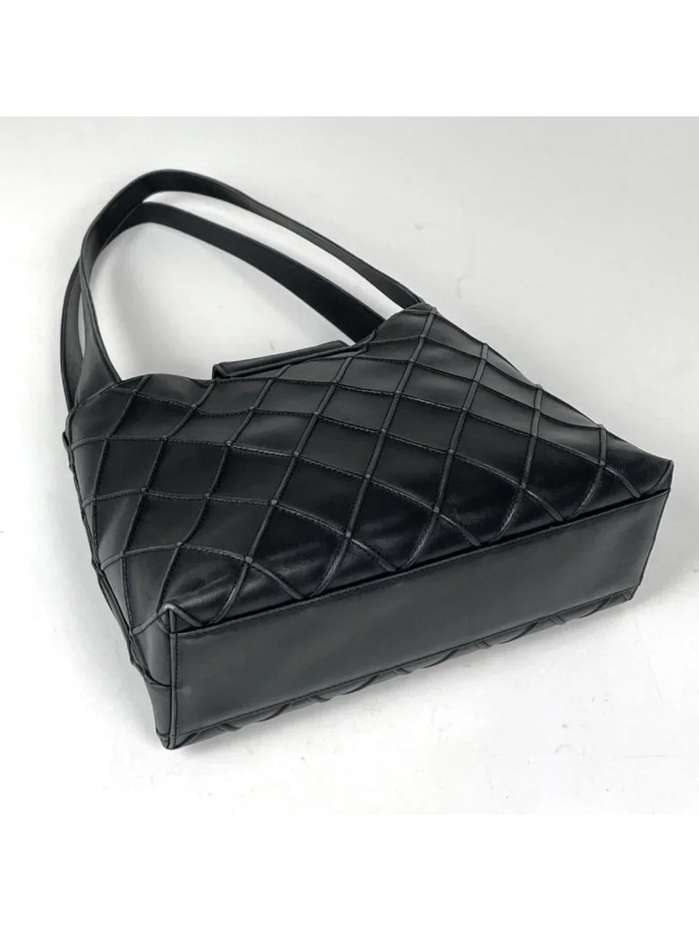 Chanel Tote CC Logo Cosmos Line Leather Black